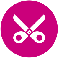 Pink Scissors Icon