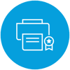HP Homepage Icon - Blue - Printer