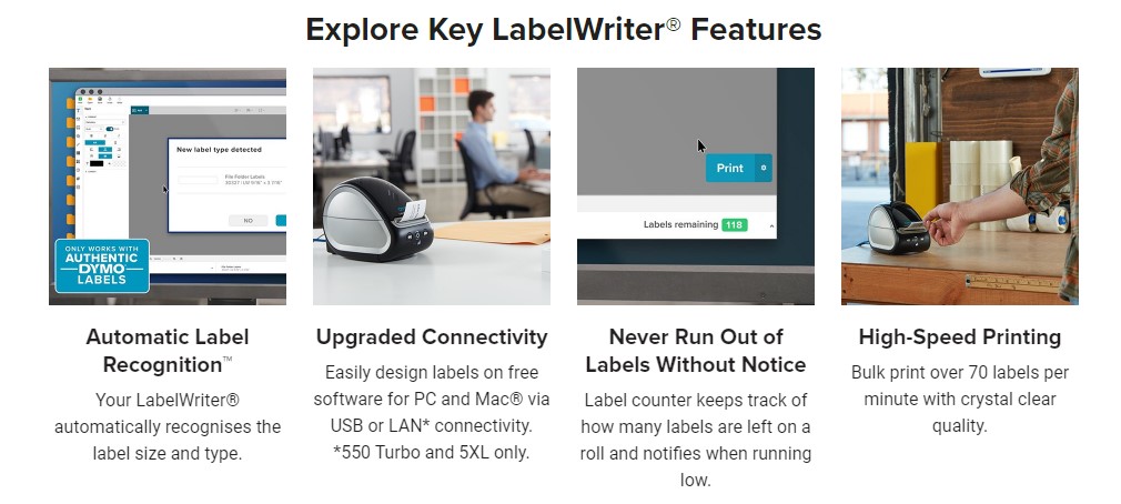 Labelwriter features
