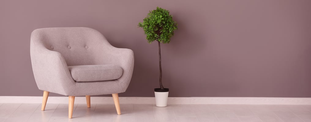 purple chair with purple background-1