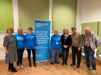 Lesley volunteering for local Parkinson's Group